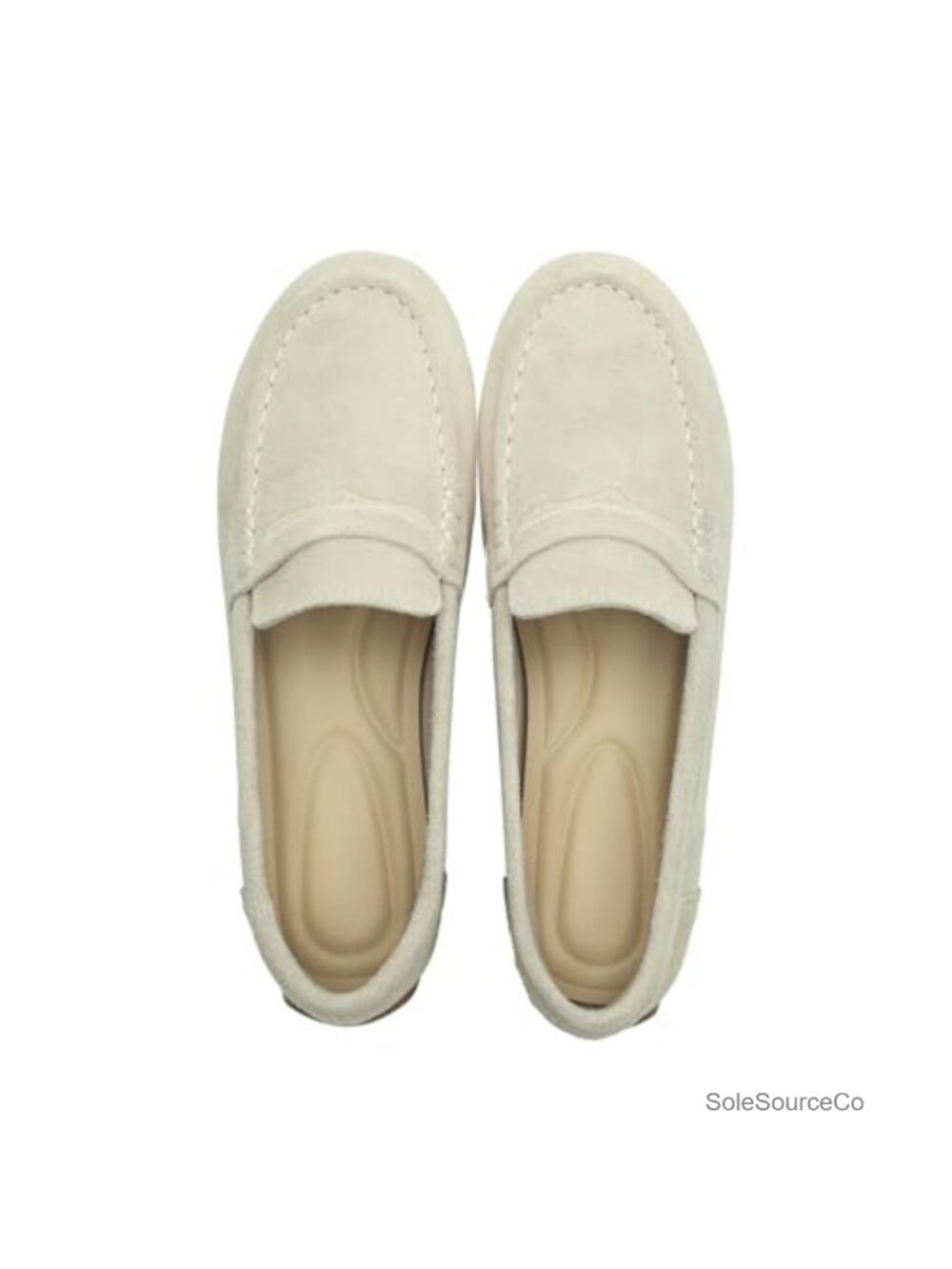 Women's Suede Leather Driving Loafers Comfortable Elegant Moc Shoes